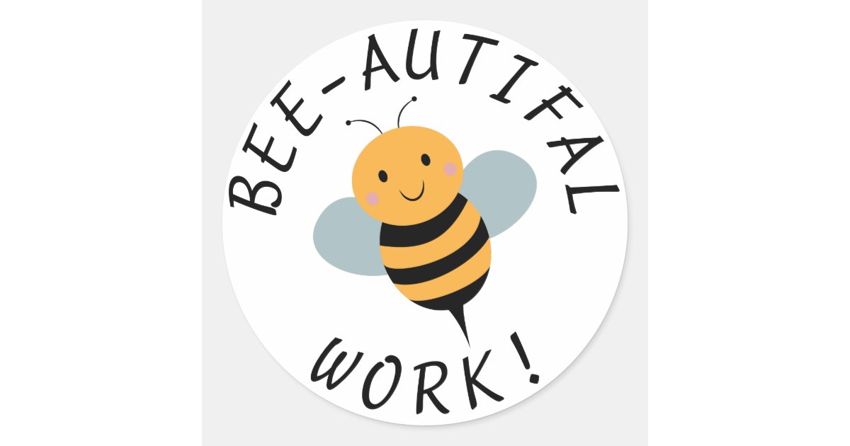 teacher motivational stickers funny bee sticker zazzlecom