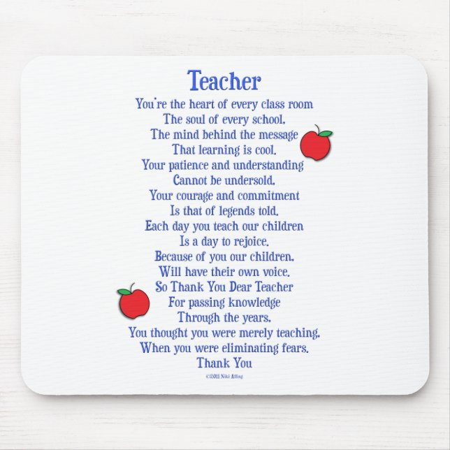 Teacher Mouse Pad (Front)