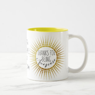Teacher mug, awesome, best teacher, gift Two-Tone coffee mug