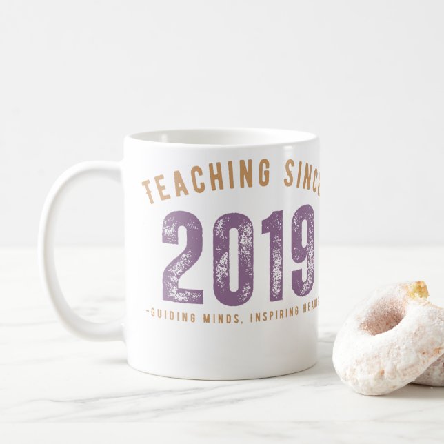 Teacher Mug | Teaching Since 2019 (With Donut)