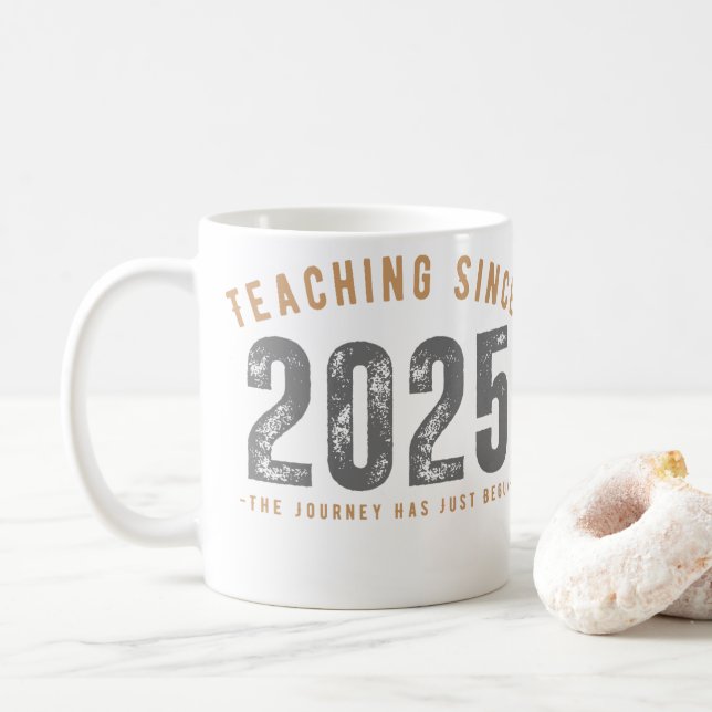 Teacher Mug | Teaching Since 2025 (With Donut)
