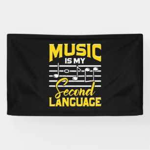 Teacher Music Is My Second Language Banner