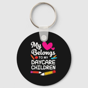 Teacher My Heart Belongs To Children Keychain