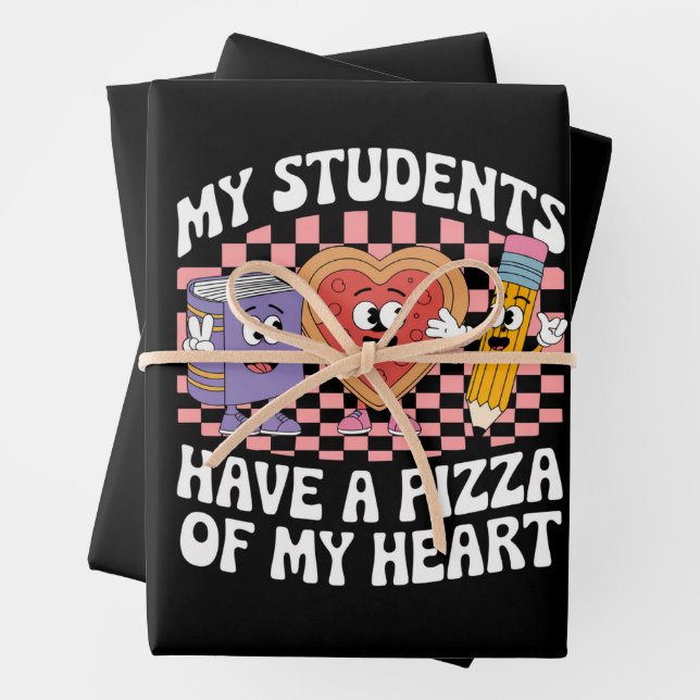 Teacher My Students Have A Pizza Of My Heart  Wrapping Paper Sheets (In situ)