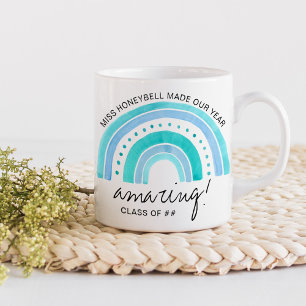 Teacher Name Amazing Class of   Doodle Rainbow Coffee Mug