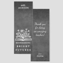 Teacher Name Gift Floral Art Quote Chalkboard