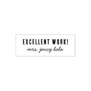 Teacher Name   Great Job Encouragement Design Self-inking Stamp