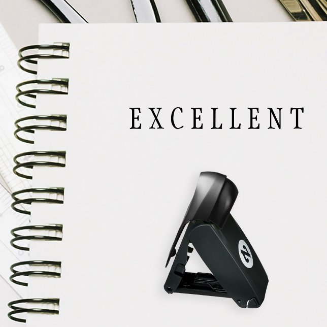 Teacher name personalized excellent work grading  pocket stamp (Creator Uploaded)
