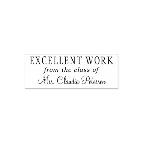 Teacher name personalized excellent work grading self_inking stamp