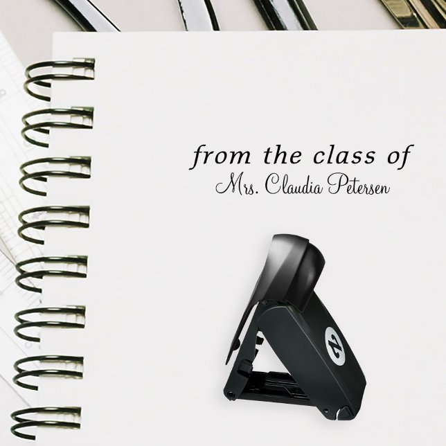 Teacher name personalized homework grading pocket stamp (Creator Uploaded)