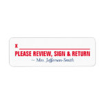[ Thumbnail: Teacher Name + "Please Review, Sign & Return" Label ]