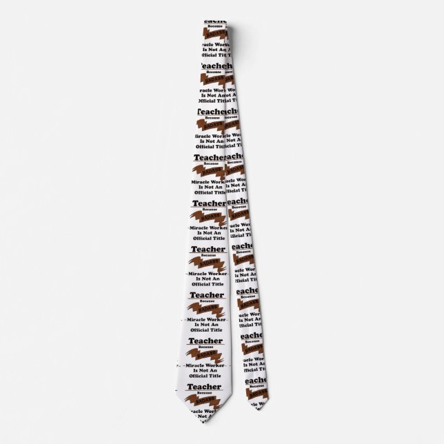 Teacher Neck Tie (Front)