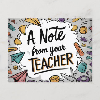 Teacher Note – Welcome Back to School Postcard