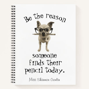 Teacher Notebook – Pencil/Chihuahua Design