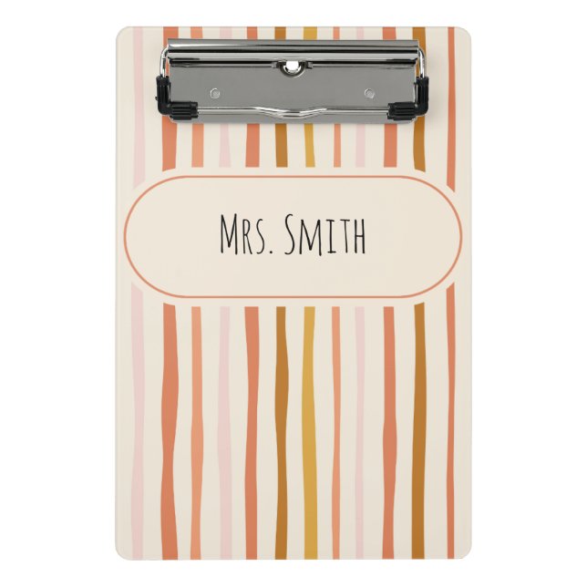 teacher notebook, personalized teacher gift, custo mini clipboard (Front)