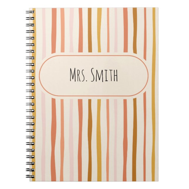 teacher notebook, personalized teacher gift, custo notebook (Front)