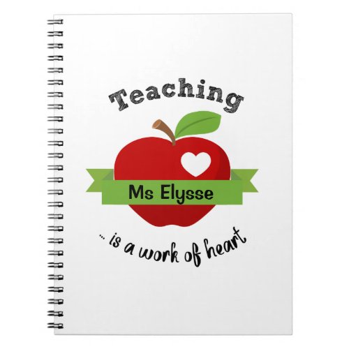 Teacher Notebooks Personalized _ Apple Quotes