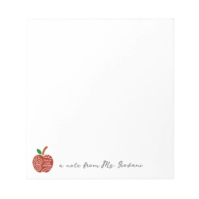 Teacher Notepad  (Front)