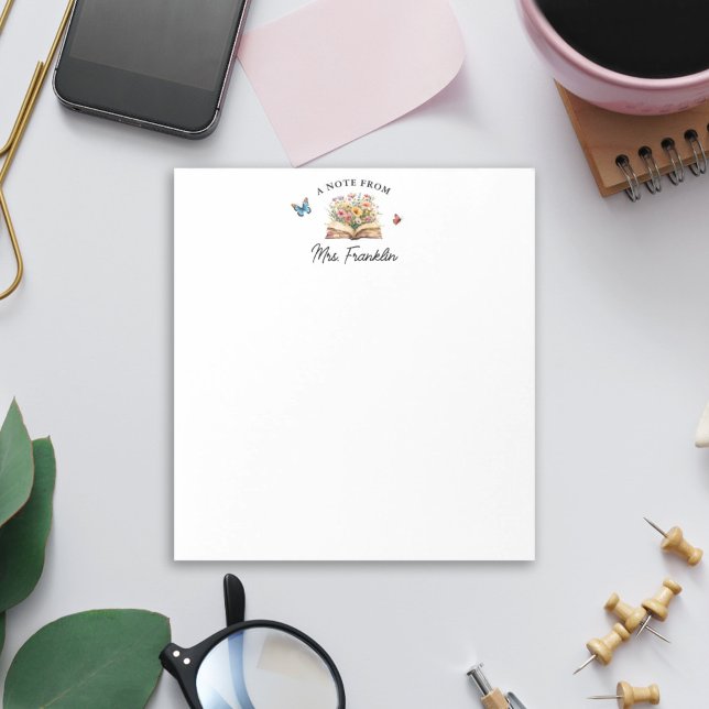 teacher notepad personalized watercolor book (Creator Uploaded)
