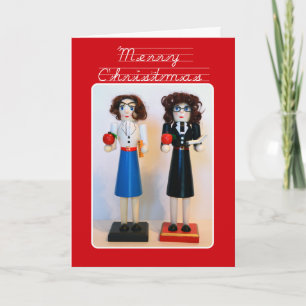 Teacher Nutcracker Christmas Holiday Card