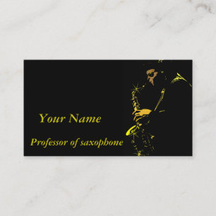 Teacher of Saxophone Business Card