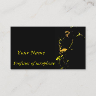 Teacher of Saxophone Business Card