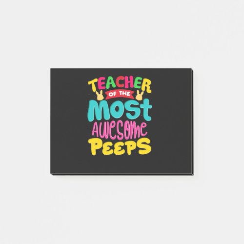 Teacher of the most easter quotes t shirt design post_it notes