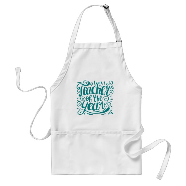 Teacher of the Year Adult Apron (Front)