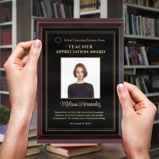 Teacher Of The Year Appreciation Photo Custom Award Plaque (Creator Uploaded)