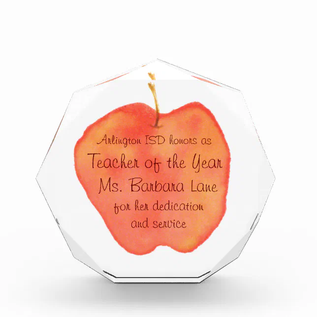 Teacher of the Year Award Zazzle