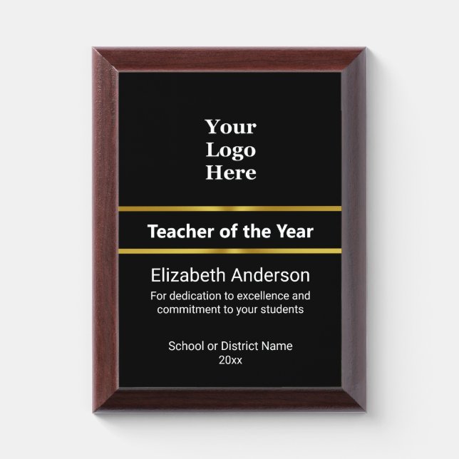 Teacher of the Year Award and Your Logo Template (Vertical)