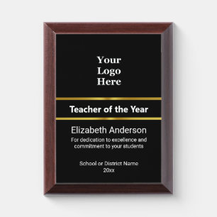Teacher of the Year Award and Your Logo Template Plaque