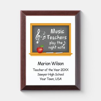 Teacher Of The Year Award Plaque by pomegranate_gallery at Zazzle