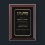 Teacher of the Year Award Plaque<br><div class="desc">Teacher of the Year Award Plaque</div>
