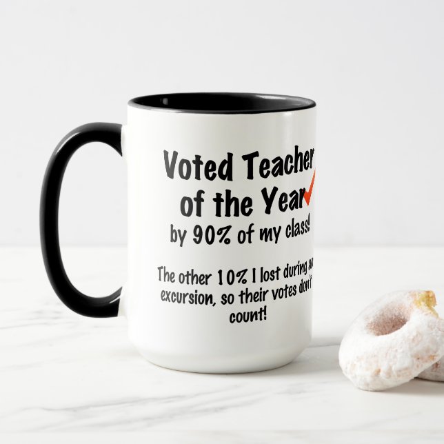 Teacher of the Year Coffee Mug (With Donut)
