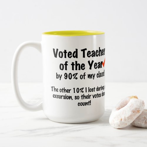 Teacher of the Year Coffee Two_Tone Coffee Mug