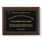 Teacher of the Year Employee Logo Gold Custom