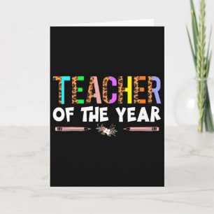 Teacher Of The Year Party Gift Teacher Appreciatio Card
