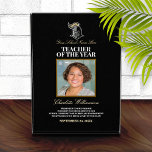 Teacher of the Year Photo and Logo Template  Acrylic Award<br><div class="desc">Person of the year award keepsake plaque to recognize that special person at your school,  company,  hospital or organization.</div>