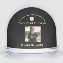Teacher of the Year Photo Logo Gold Business