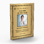 Teacher of the Year Photo Logo Gold Personalize   Acrylic Award<br><div class="desc">Teacher of the Year Photo Logo Gold Personalize Acrylic Award Plaque to recognize that special teacher, other employees at your school, company, hospital or organization. This recognition awards can be used for your awards event. Personalize and replace with your information, logo and photograph. Great to use for those Award ceremonies,...</div>