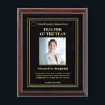 Teacher of the Year Photo Logo Gold Personalize   Award Plaque<br><div class="desc">Teacher of the Year Photo Logo Gold Personalize Awards Plague to recognize that special teacher, other employees at your school, company, hospital or organization. This recognition awards can be used for your awards event. Personalize and replace with your information, logo and photograph. Great to use for those Award ceremonies, just...</div>