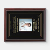 Teacher of the Year Photo Logo Gold Personalize   Award Plaque (Horizontal)