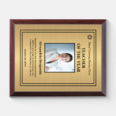 Teacher of the Year Photo Logo Gold Personalize Award Plaque | Zazzle