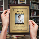 Teacher of the Year Photo Logo Gold Personalize   Award Plaque<br><div class="desc">Teacher of the Year Photo Logo Gold Personalize Award Plaque is great to recognize a special teacher, other employees at your school, company, hospital or organization. This recognition awards plaque can be used for your awards events. Personalize and replace with your information, logo and photograph. Give the plaque during Award...</div>