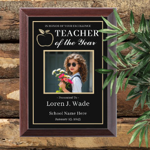 Teacher of the Year School Employee Excellence  Award Plaque