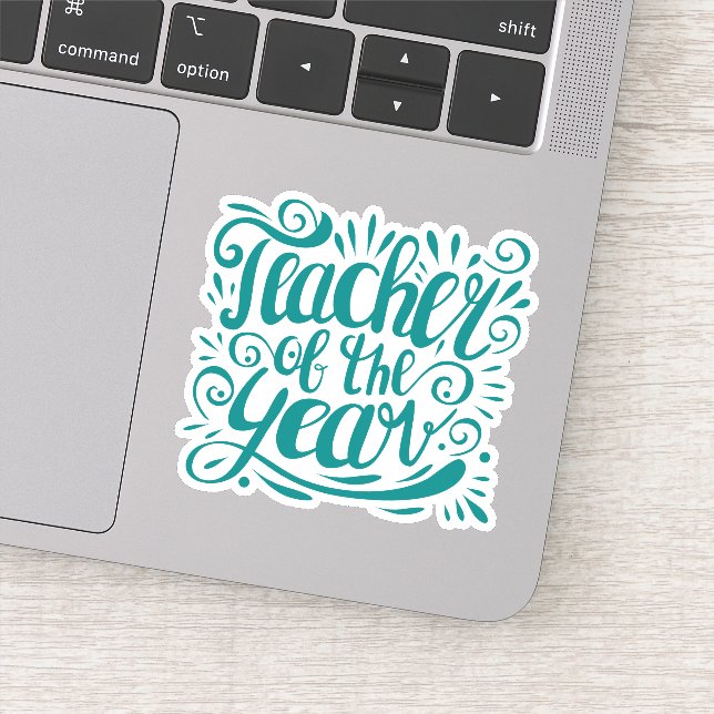 Teacher of the Year Sticker (Detail)