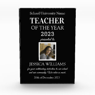 Teacher of the Year Teaching Education School  Acrylic Award