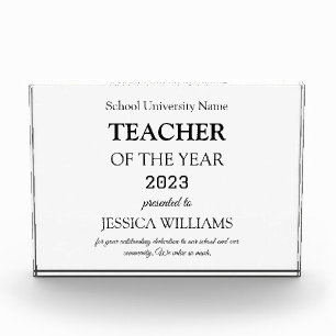 Teacher of the Year Teaching Education School Acrylic Award