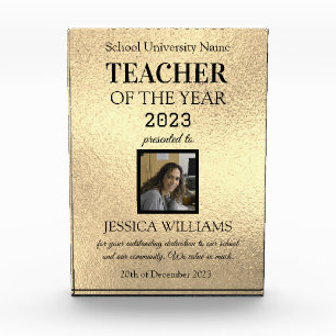 Teacher of the Year Teaching Education School  Acrylic Award